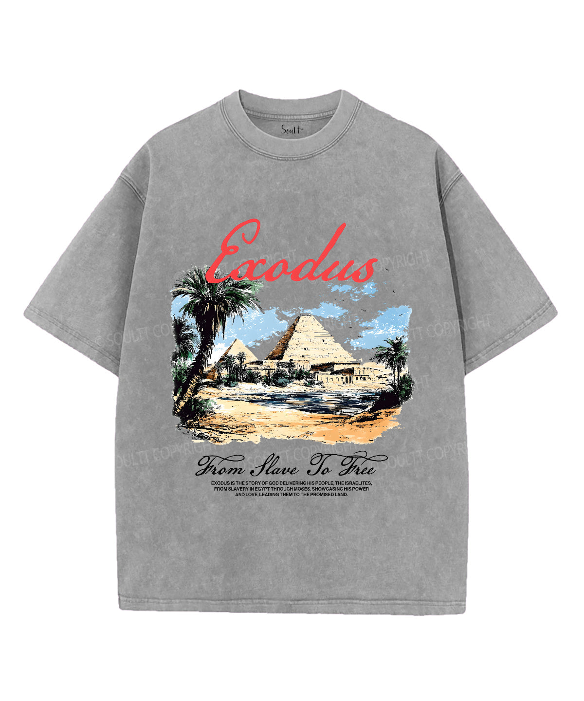 Exodus Unisex Washed Christian T-shirt Hoodie, Sweatshirt | CiraTrend.com (Image 2)
