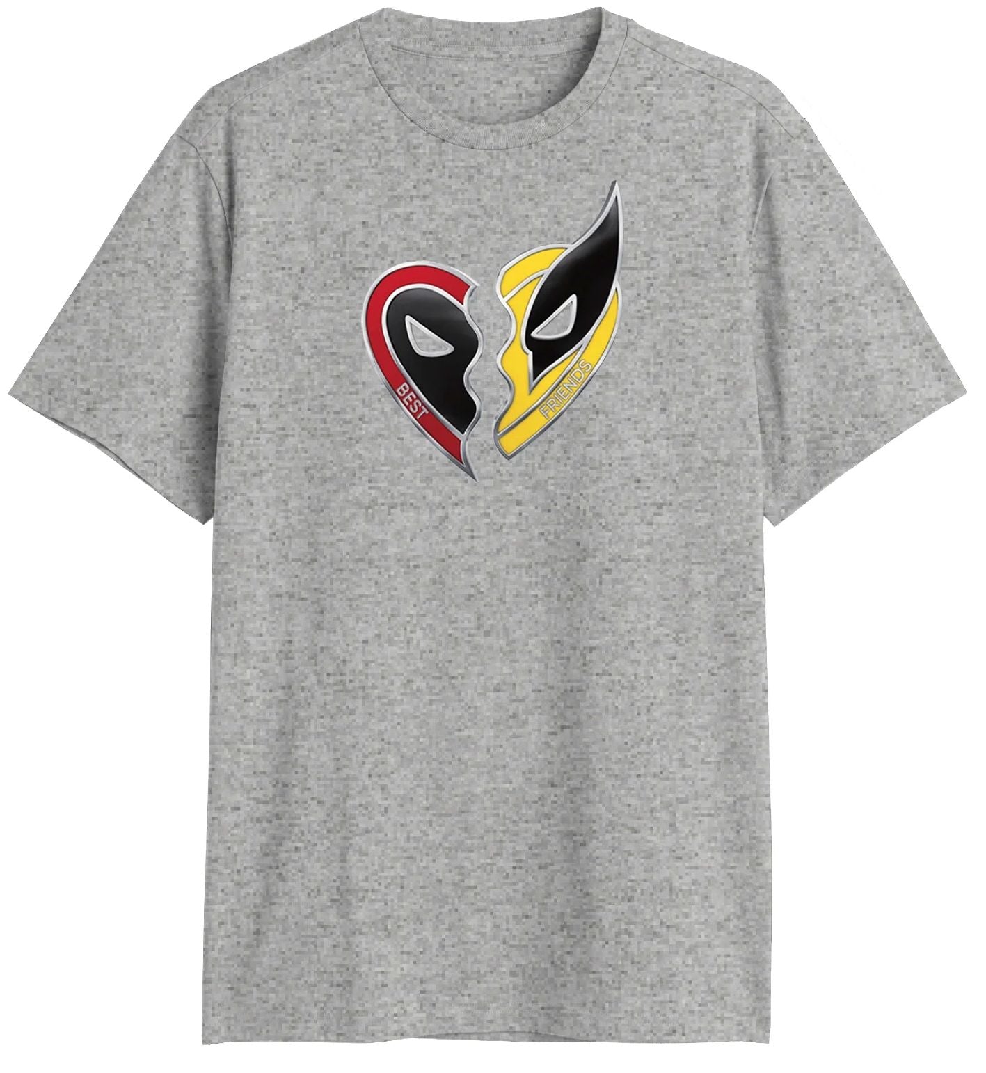 Deadpool & Wolverine Mens T-Shirt - Best Friends BFF Mask Locket Image Hoodie, Sweatshirt | CiraTrend.com