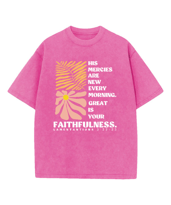 His Mercies Are New Washed Christian Style001 T-Shirts, Hoodie, Sweatshirt