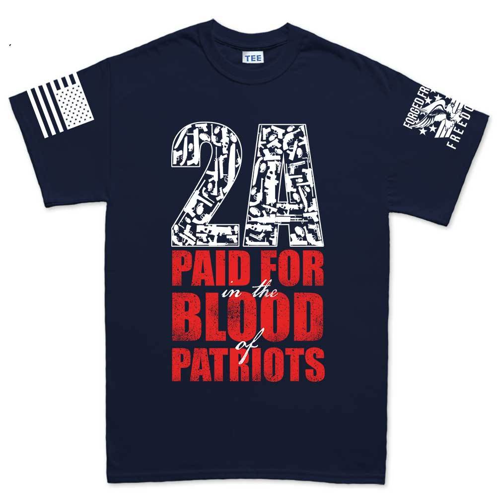 2A Paid For In Blood of Patriots Mens T-shirt Style001