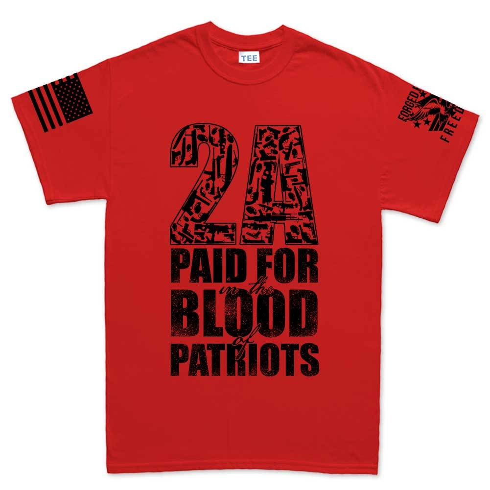 2A Paid For In Blood of Patriots Mens T-shirt Style001