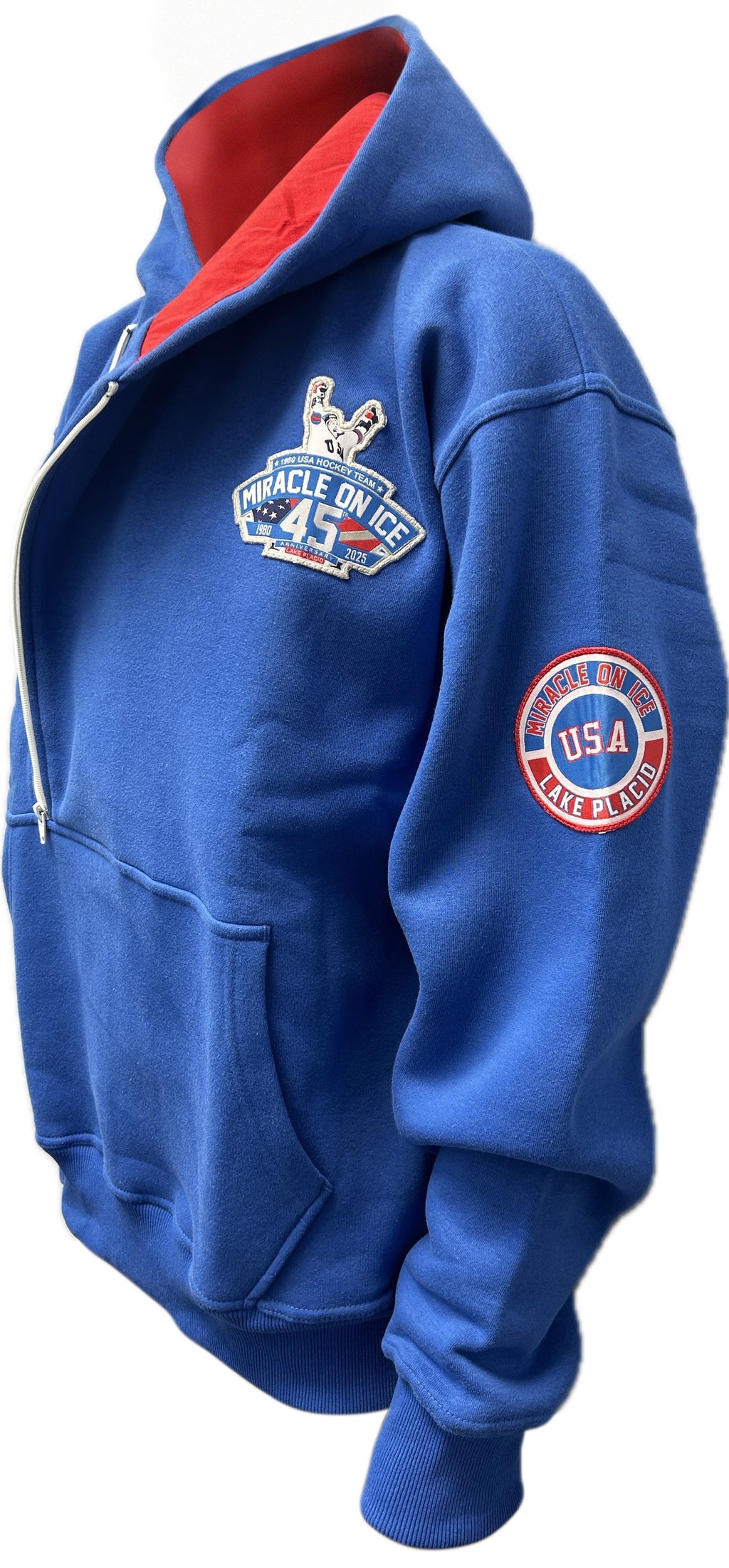1980 Miracle on Ice  45th Anniversary (1980-2025) Official Side Zip Hoodie Embroidered T-Shirts, Sweatshirt (Image 4)