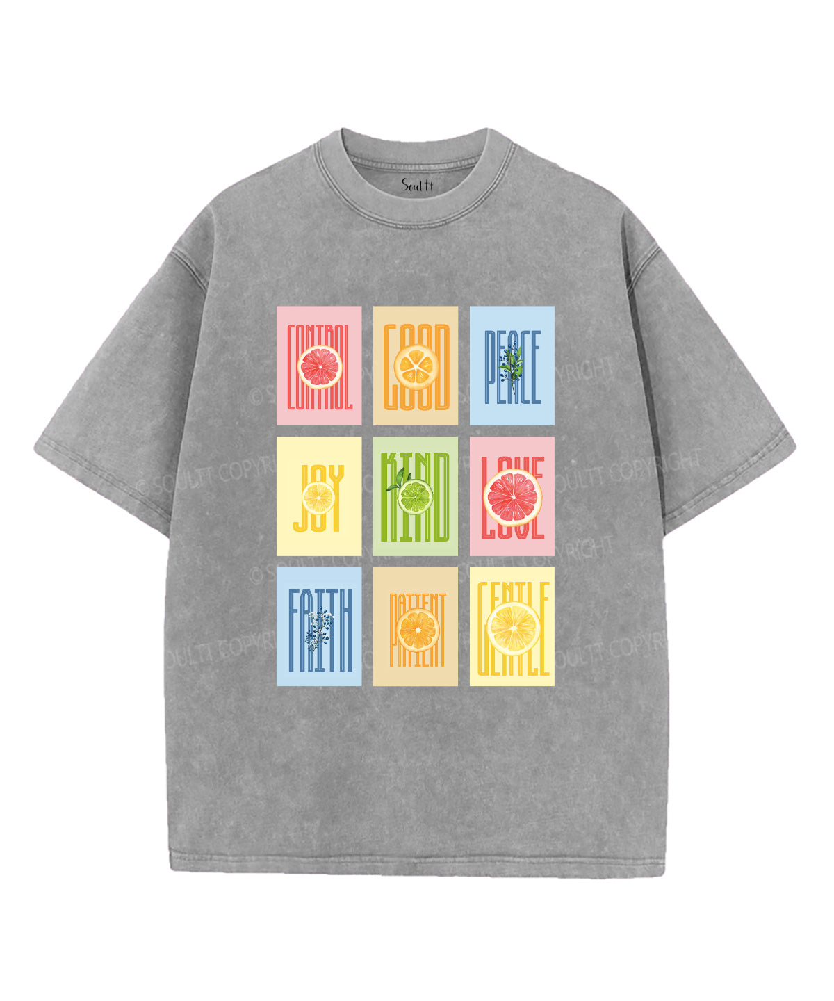 Fruit Of The Spirit Washed Christian T-shirt Style005 Hoodie, Sweatshirt | CiraTrend.com (Image 3)