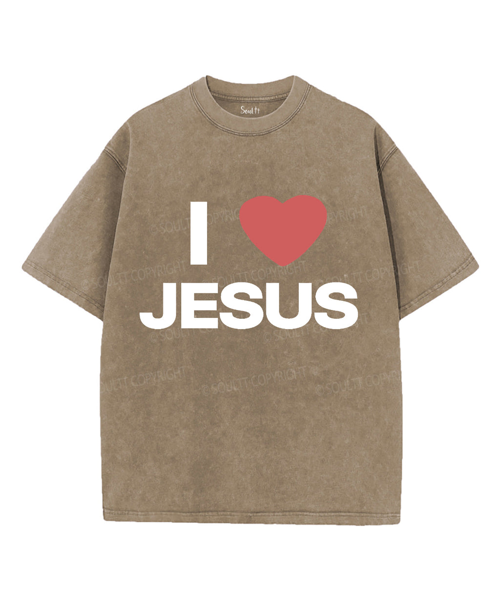 I Love Jesus Unisex Washed Christian T-shirt Hoodie, Sweatshirt | CiraTrend.com (Image 5)