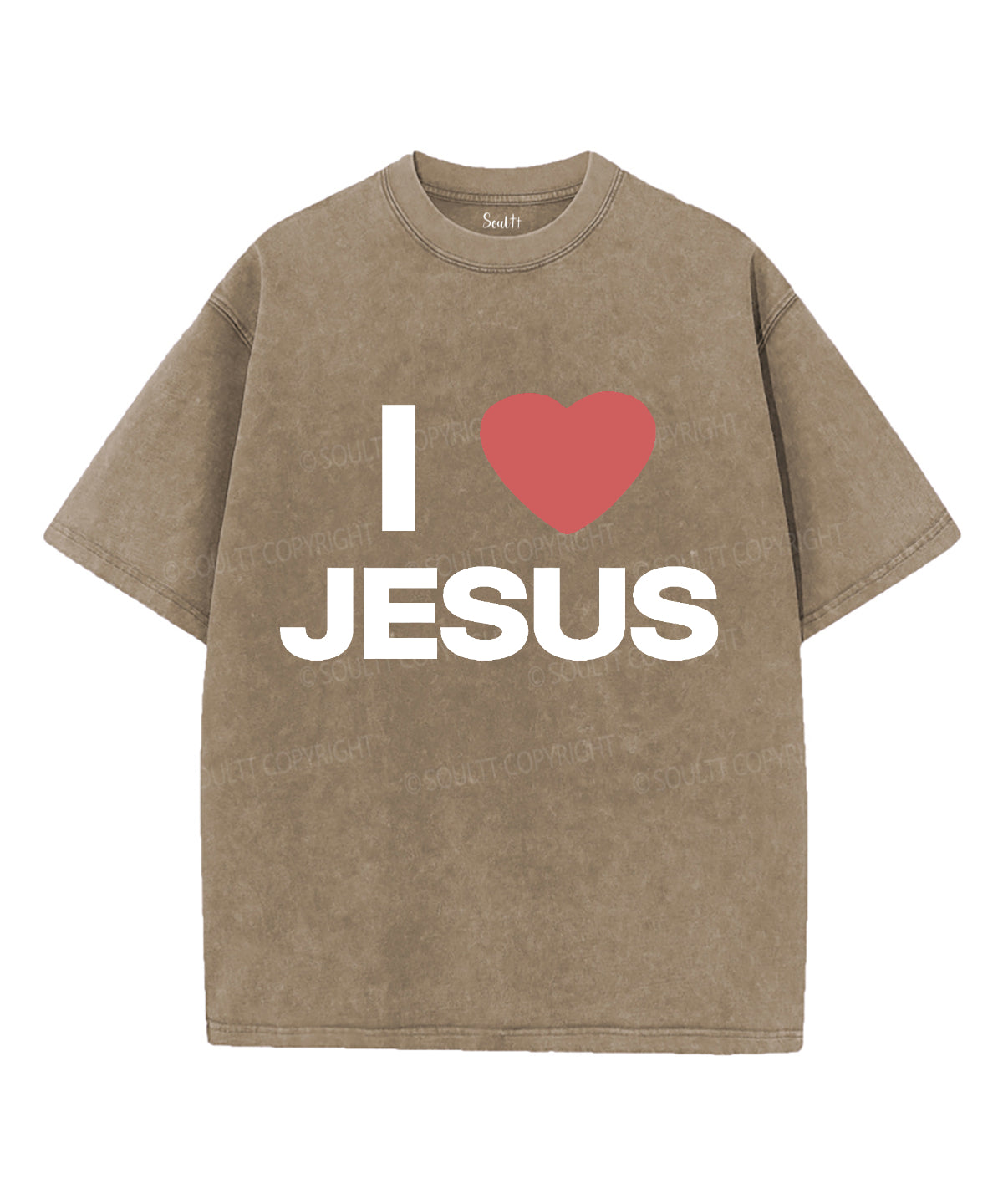 I Love Jesus Unisex Washed Christian T-shirt Hoodie, Sweatshirt | CiraTrend.com (Image 5)