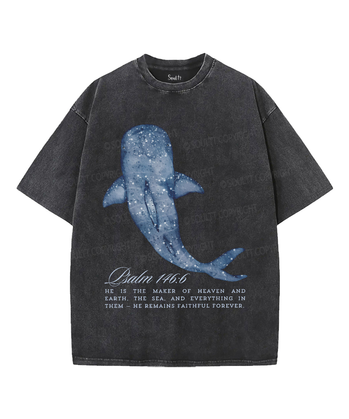 He Is The Maker Of Heaven Unisex Washed Christian T-shirt Hoodie, Sweatshirt | CiraTrend.com (Image 2)