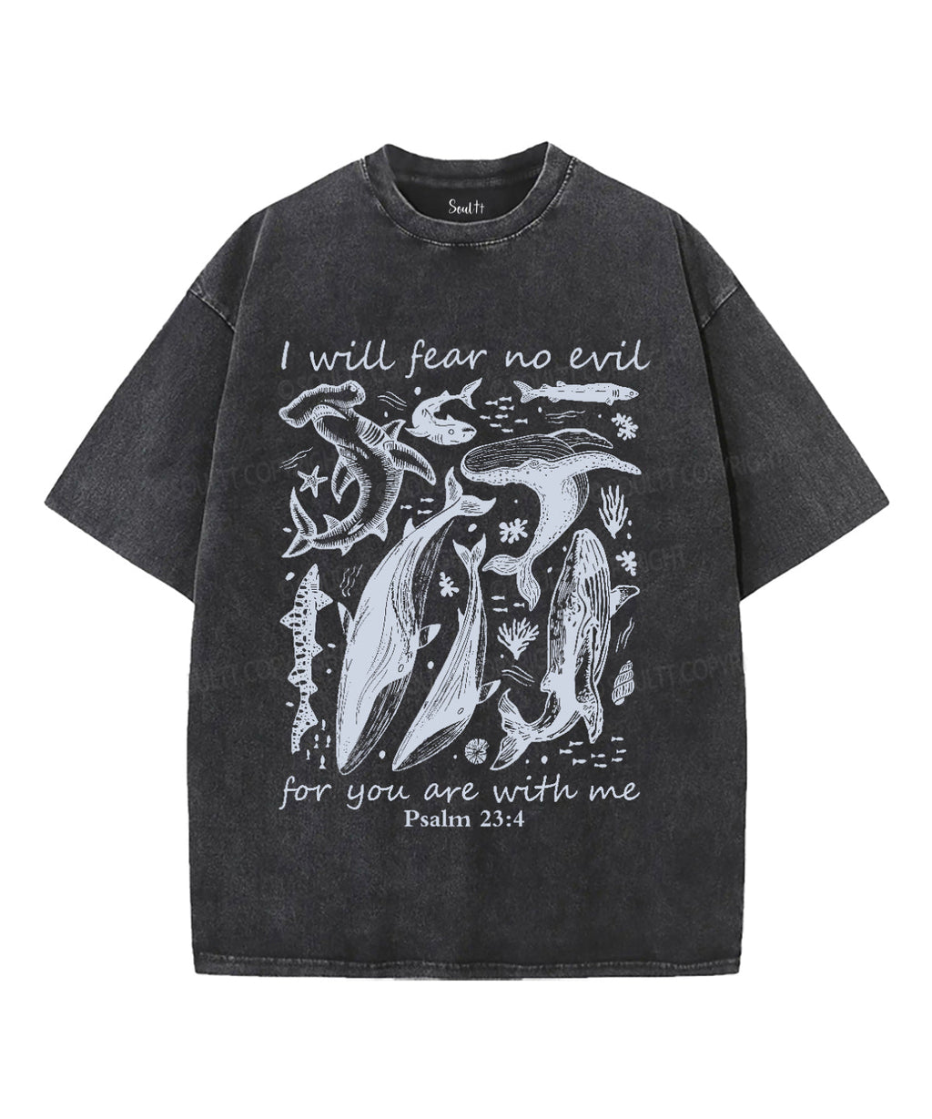 I Will Fear No Evil Washed Christian T-Shirts, Hoodie, Sweatshirt