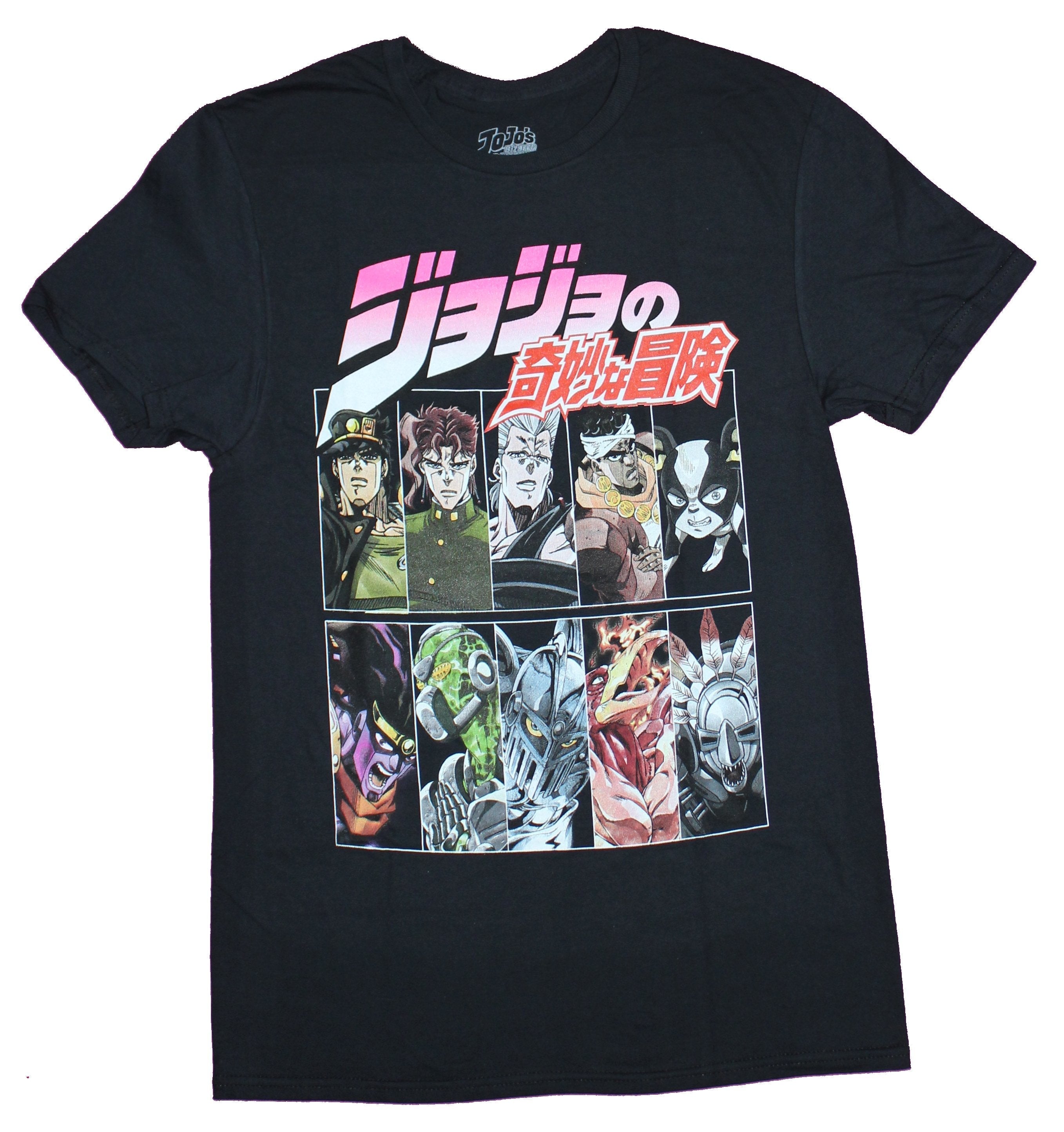 Jojo's Bizare Adventure Mens T-Shirt - Full Squad Character Boxes Image Hoodie, Sweatshirt | CiraTrend.com