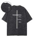 He Is The Way Unisex Washed Christian T-shirt Hoodie, Sweatshirt | CiraTrend.com (Image 1)