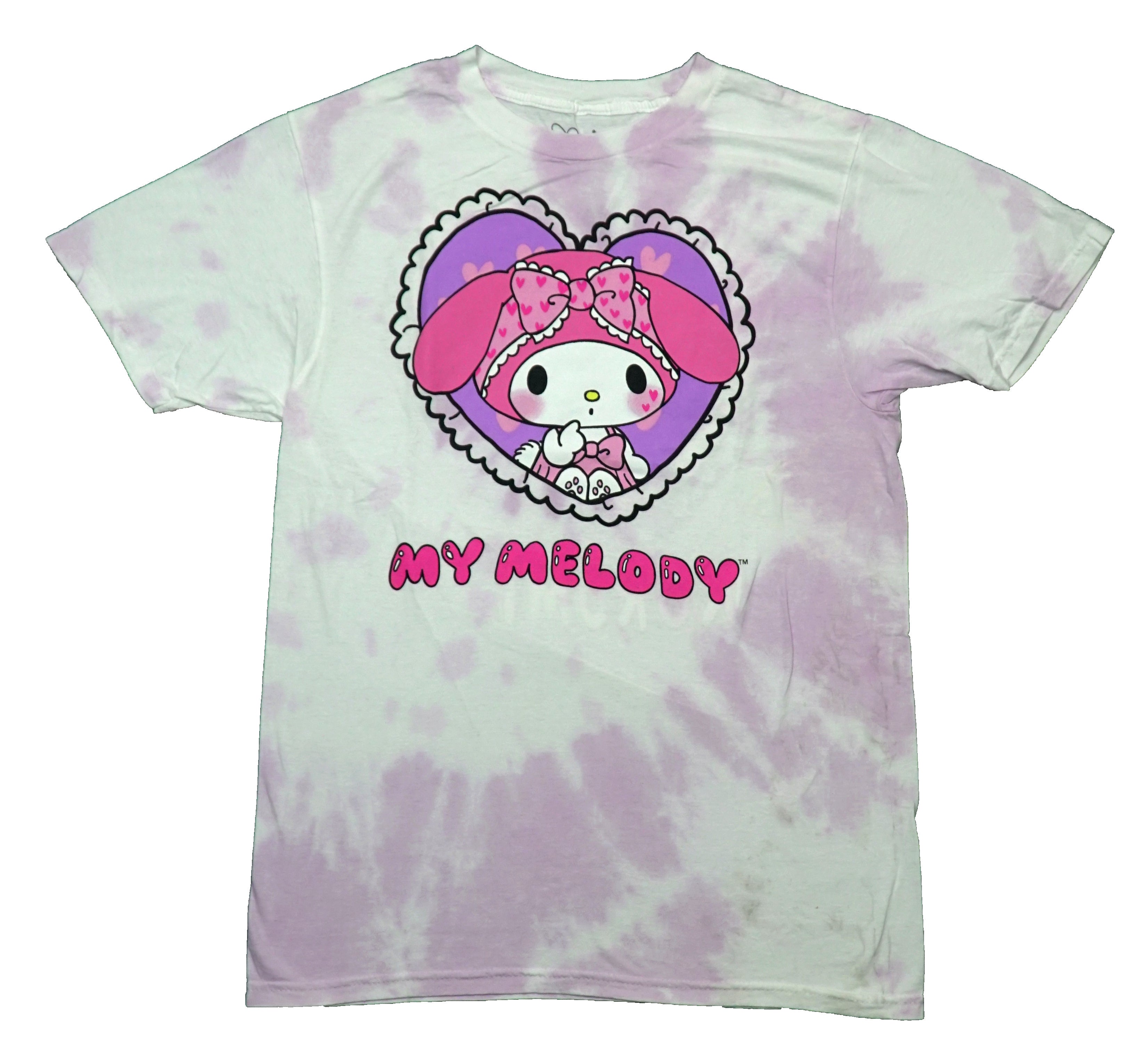 My Melody Kuromi Mens T-Shirt - Inside Lace Heart Tie Dye Hoodie, Sweatshirt | CiraTrend.com (Image 1)
