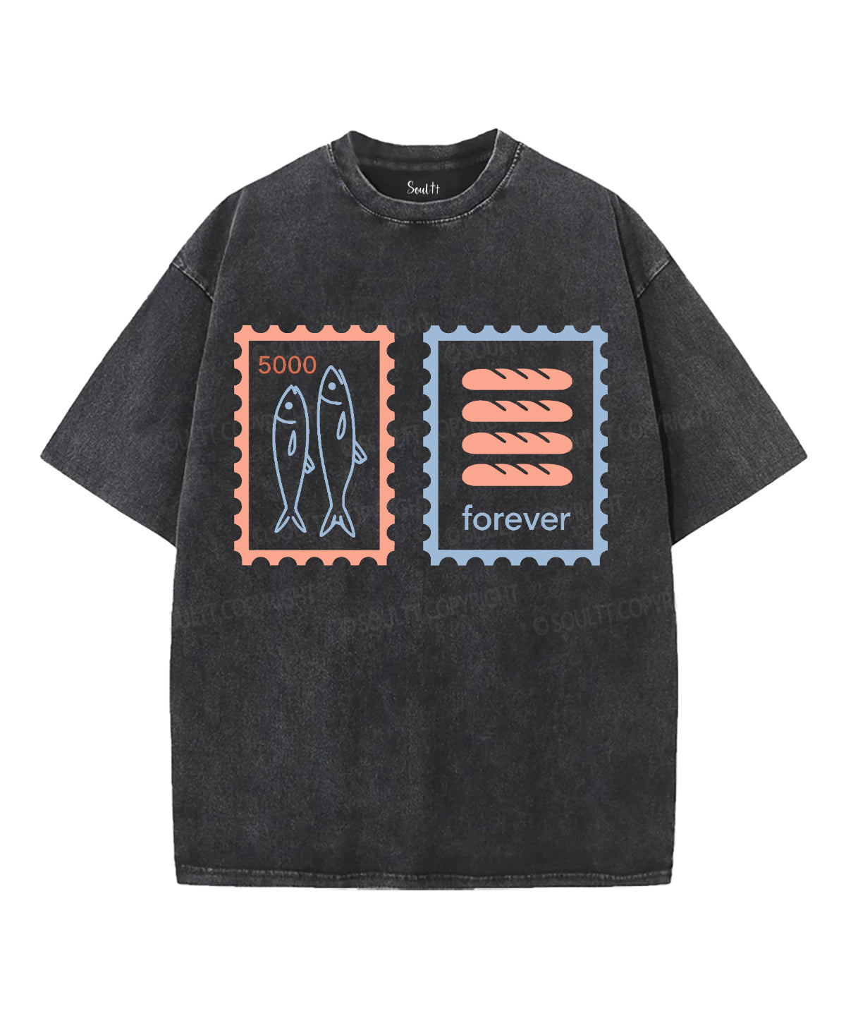 Fishes &Loaves Unisex Washed Christian T-shirt Style001 Hoodie, Sweatshirt | CiraTrend.com (Image 1)