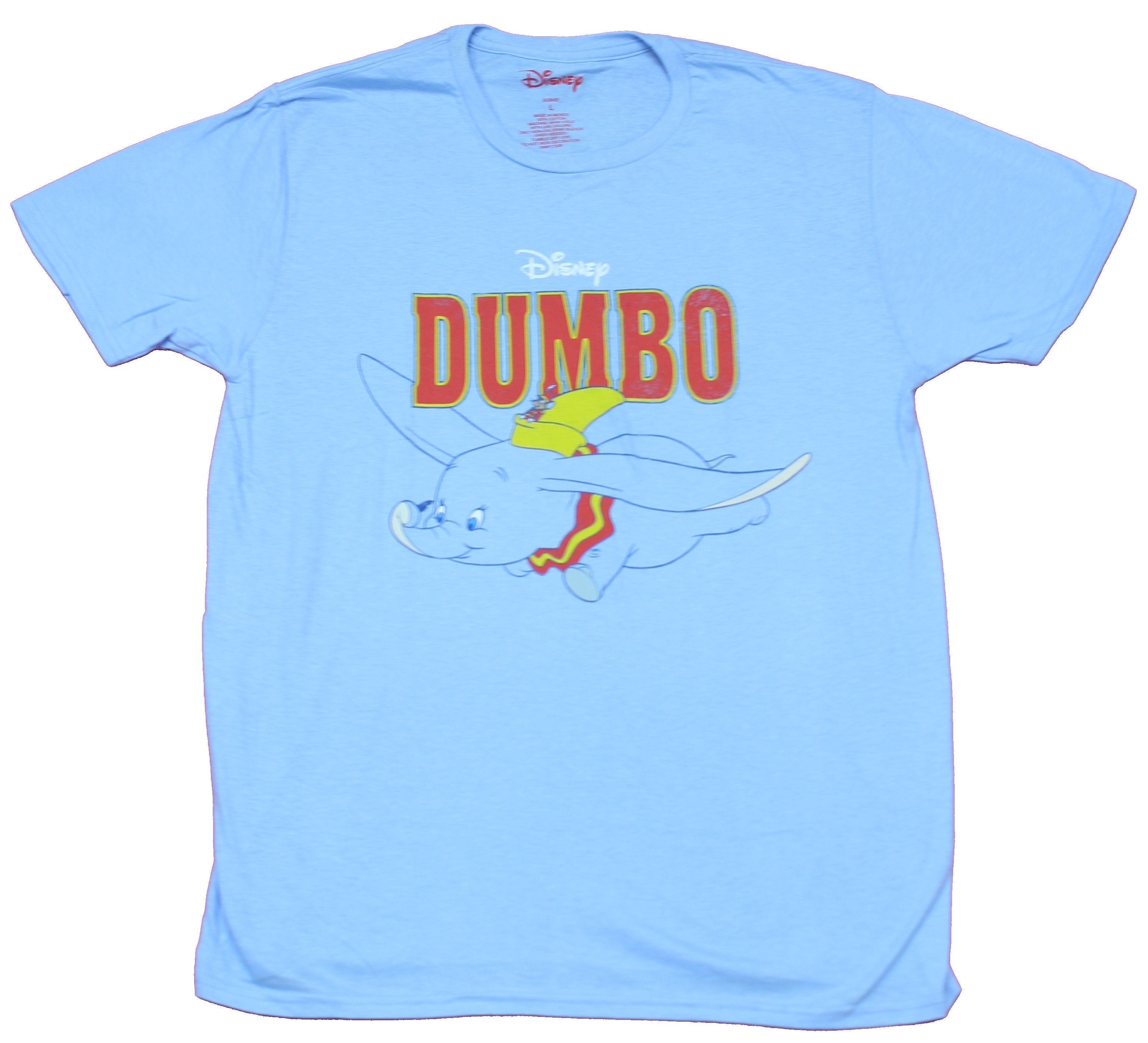 Dumbo Mens T-Shirt - Flying Elephant Under Word Logo Image Hoodie, Sweatshirt | CiraTrend.com