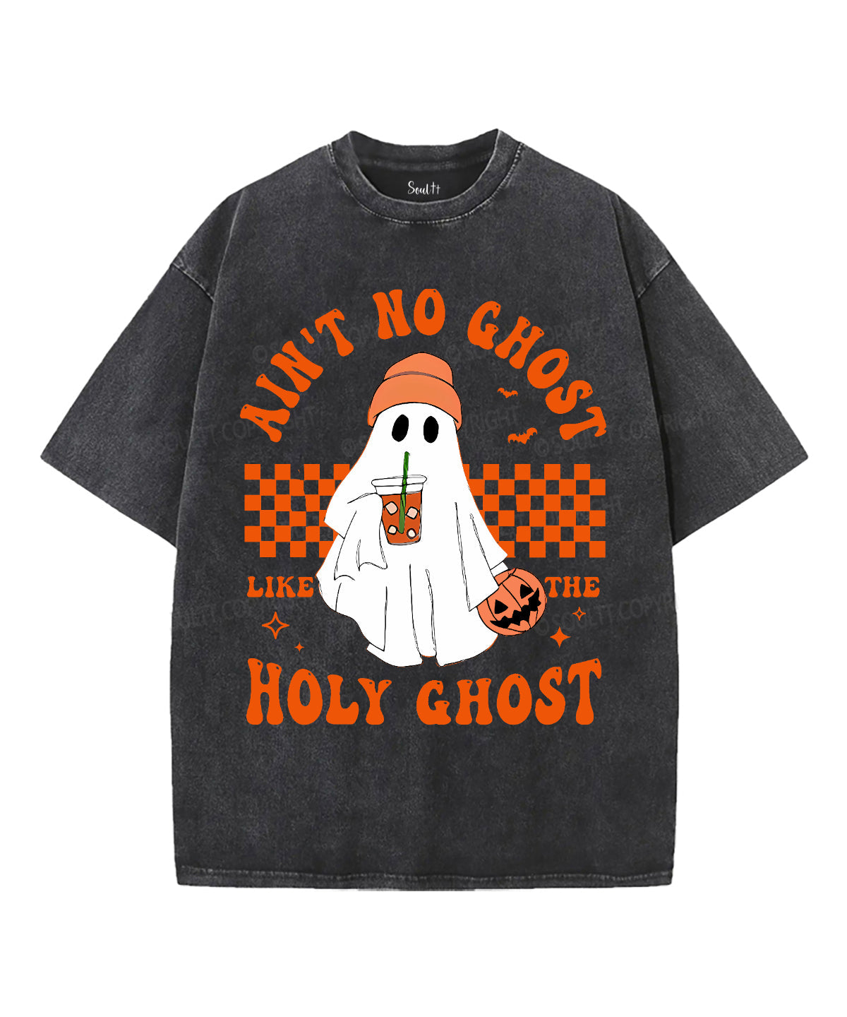 Ain't No Ghost Like The Holy Ghost Unisex Washed Christian T-shirt Hoodie, Sweatshirt | CiraTrend.com (Image 1)
