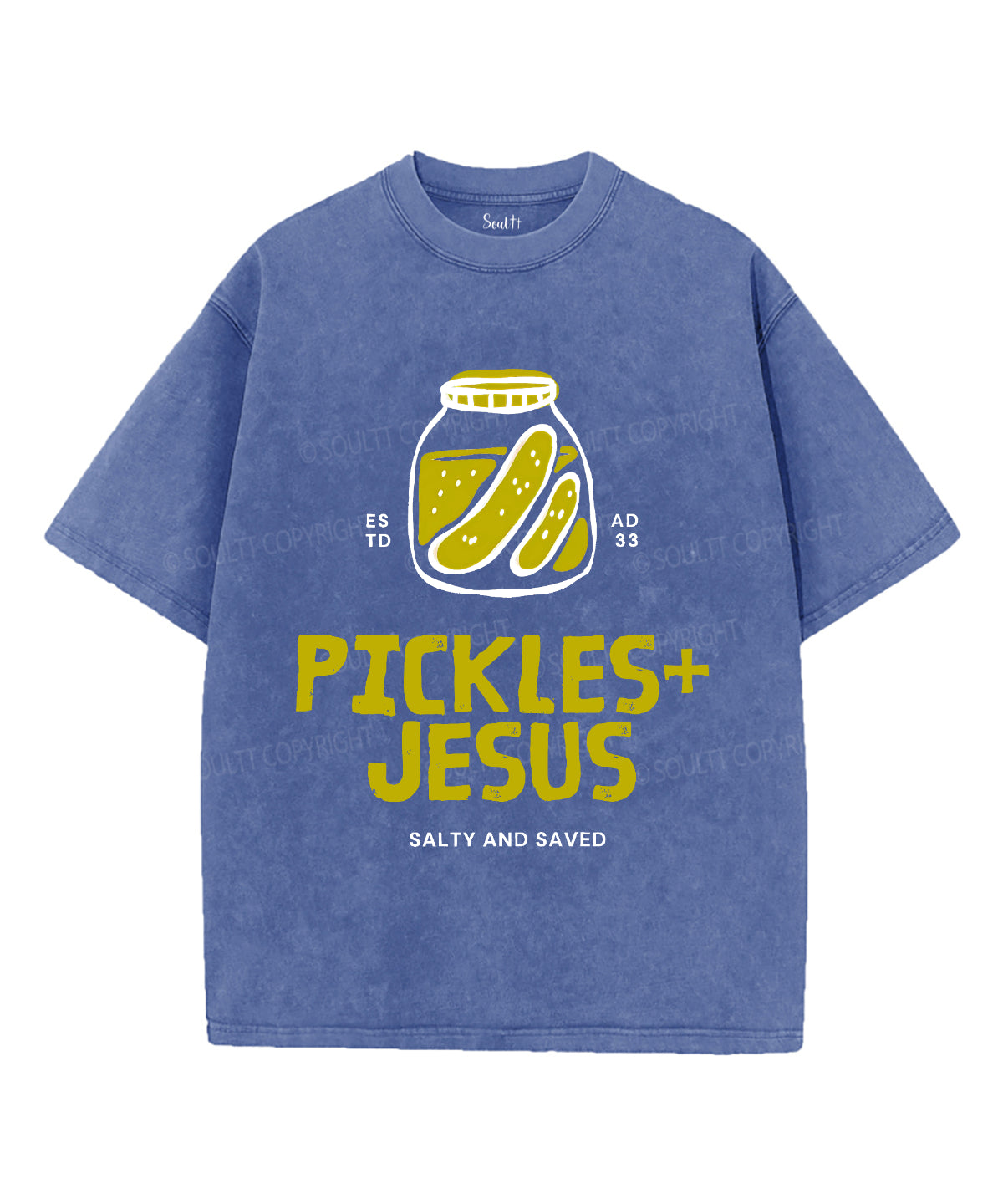 Salty And Saved Unisex Washed Christian T-shirt Hoodie, Sweatshirt | CiraTrend.com (Image 4)