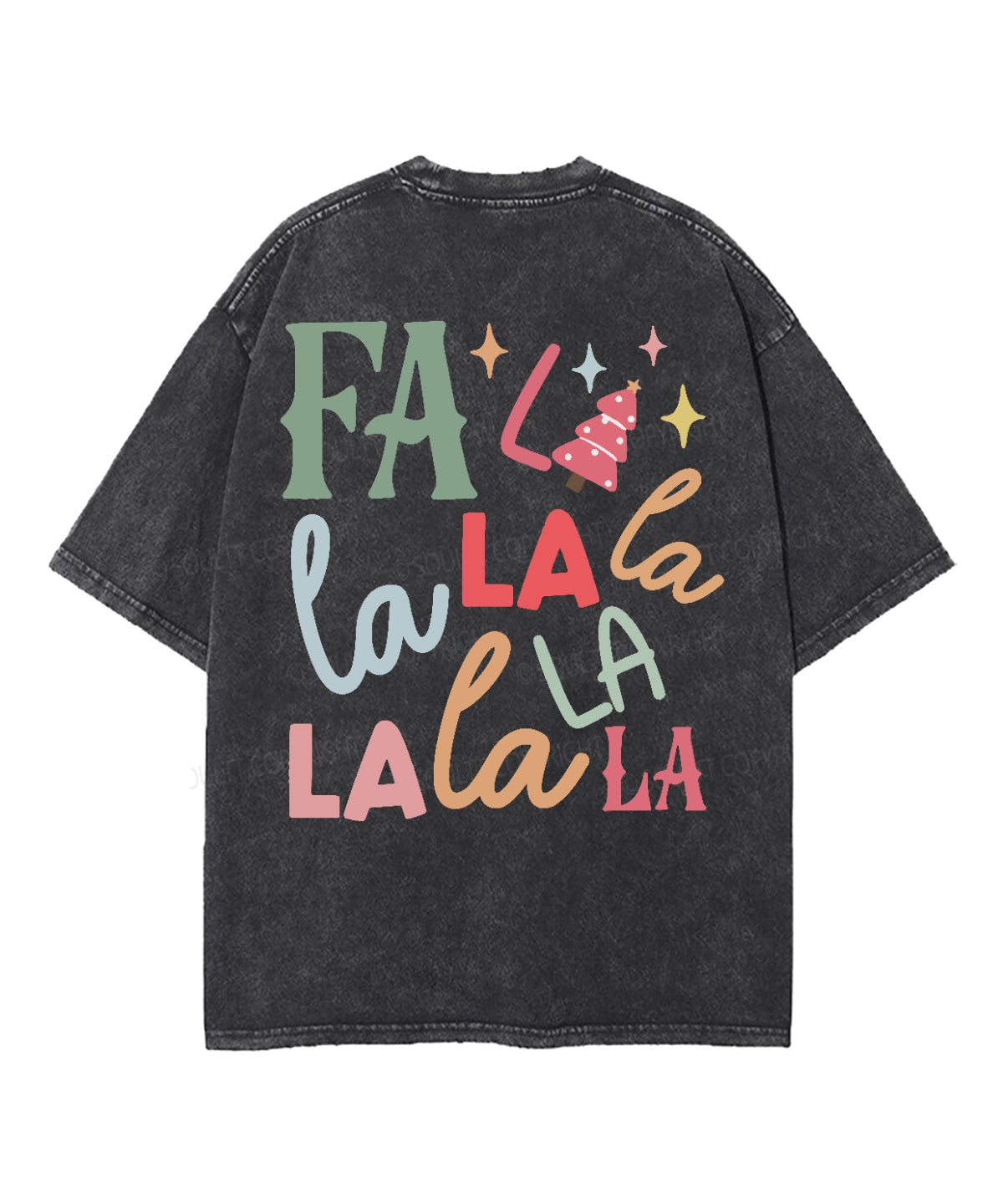 Fa La La La Double Sided Washed Christian T-shirt Hoodie, Sweatshirt | CiraTrend.com (Image 3)