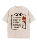God Designed Me Washed Christian T-Shirts, Hoodie, Sweatshirt