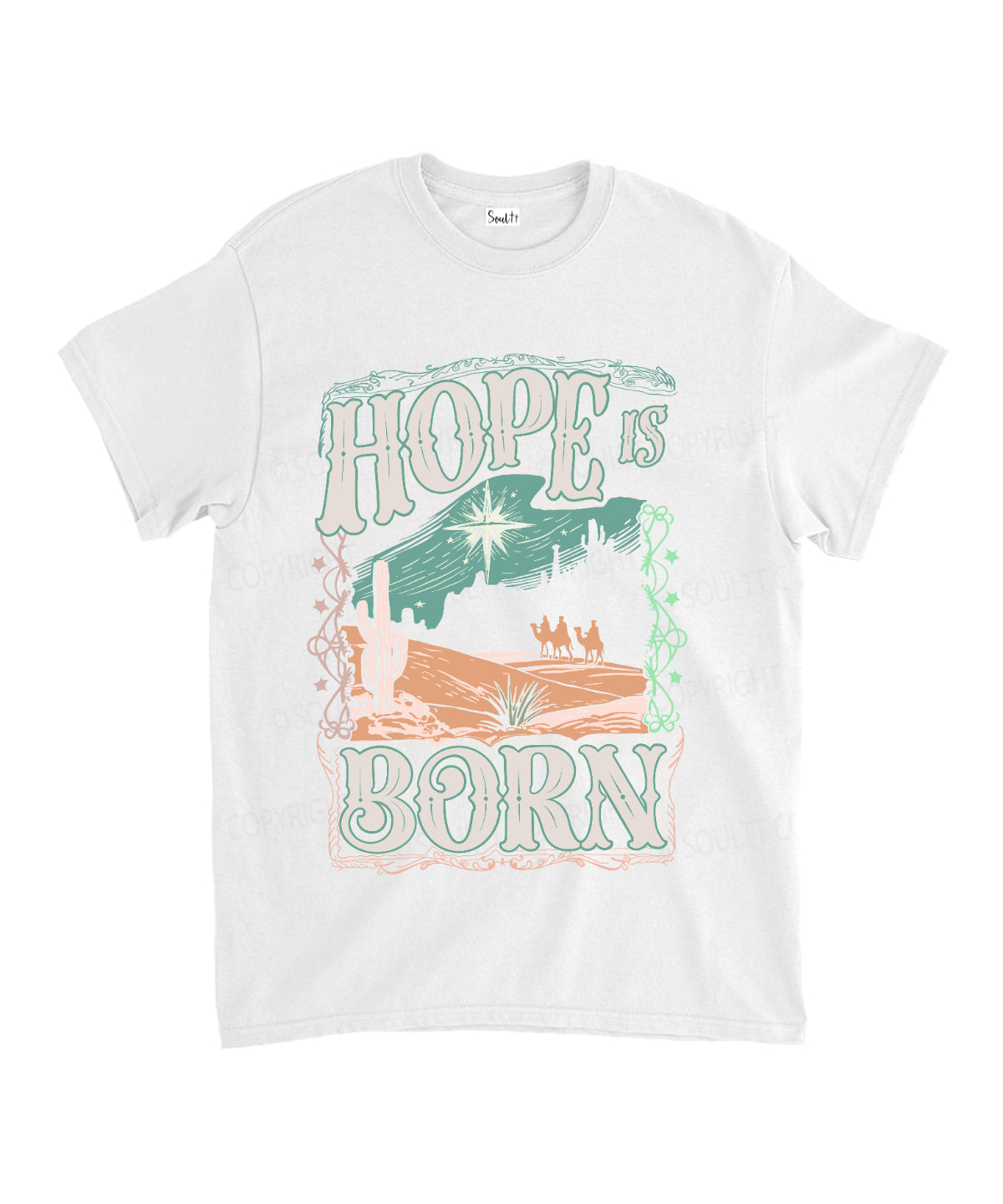 Hope Is Born Unisex Cotton Christian T-Shirt Hoodie, Sweatshirt | CiraTrend.com (Image 2)