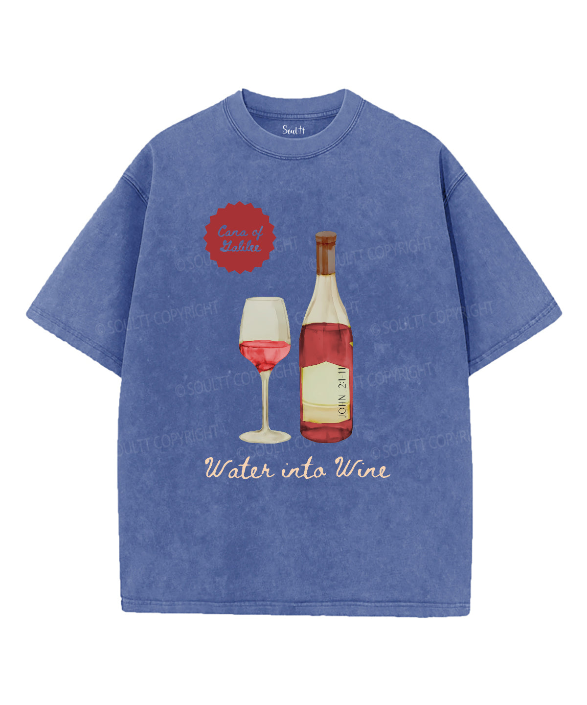 Water into wine Unisex Washed Christian T-shirt Hoodie, Sweatshirt | CiraTrend.com (Image 1)