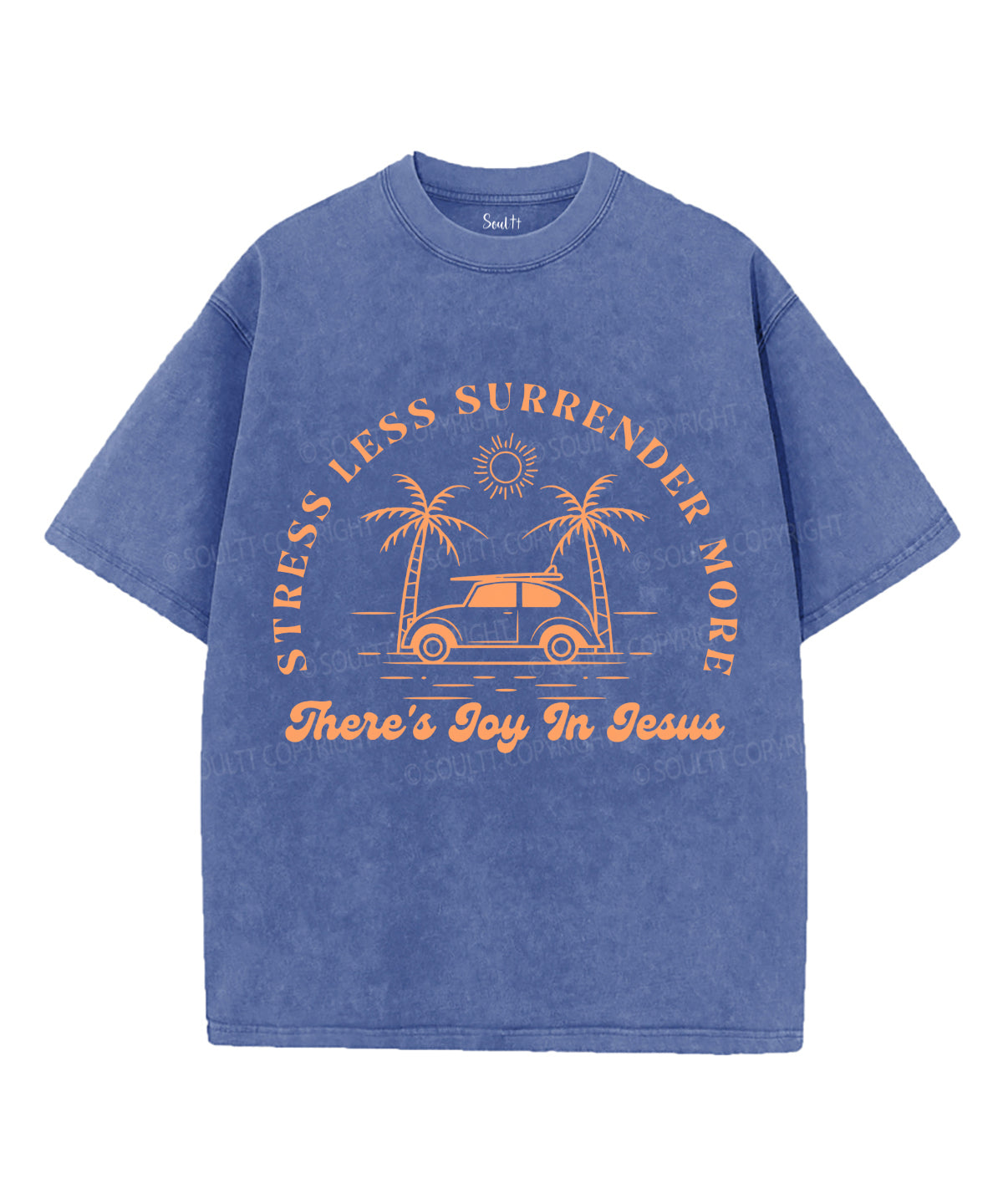 There's Joy in Jesus Unisex Washed Christian T-shirt Hoodie, Sweatshirt | CiraTrend.com (Image 4)