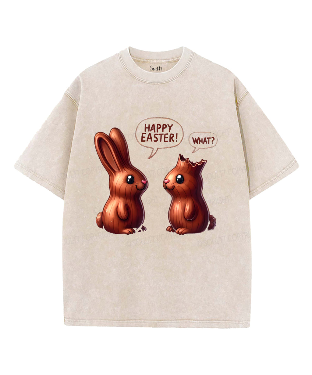Happy Easter Unisex Washed Christian T-shirt Hoodie, Sweatshirt | CiraTrend.com (Image 1)
