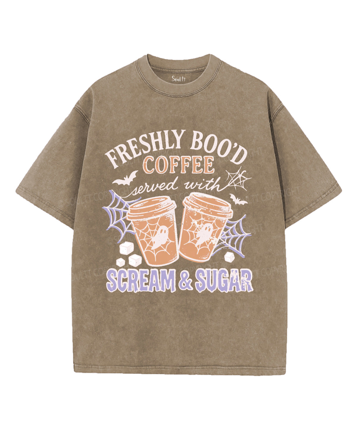 Freshly BooÃ¢â‚¬â„¢d Coffee Unisex Washed Christian T-shirt Hoodie, Sweatshirt | CiraTrend.com (Image 5)