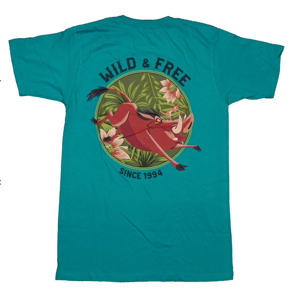 The Lion King Mens T-Shirt - Lapel Pumbaa Wild & Free Since 1994 Pumbaa Back Hoodie, Sweatshirt | CiraTrend.com (Image 2)
