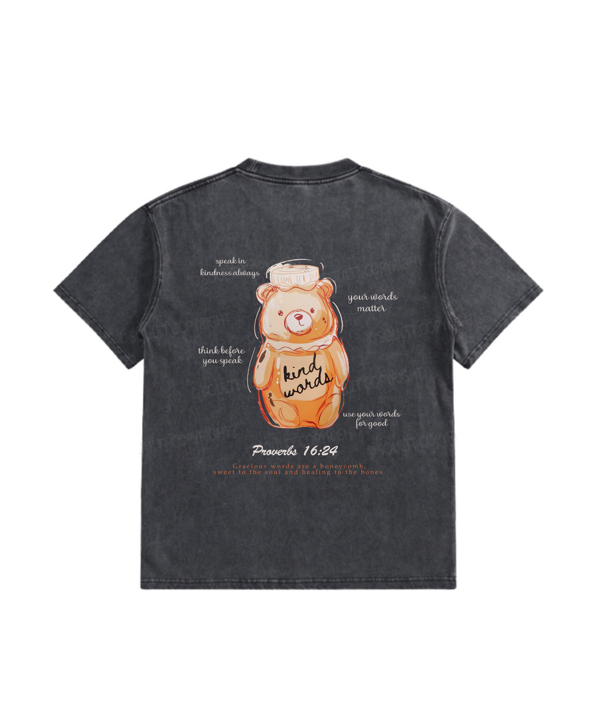 Kids Kind Words Double Sided Washed Christian T-shirt Hoodie, Sweatshirt | CiraTrend.com (Image 3)
