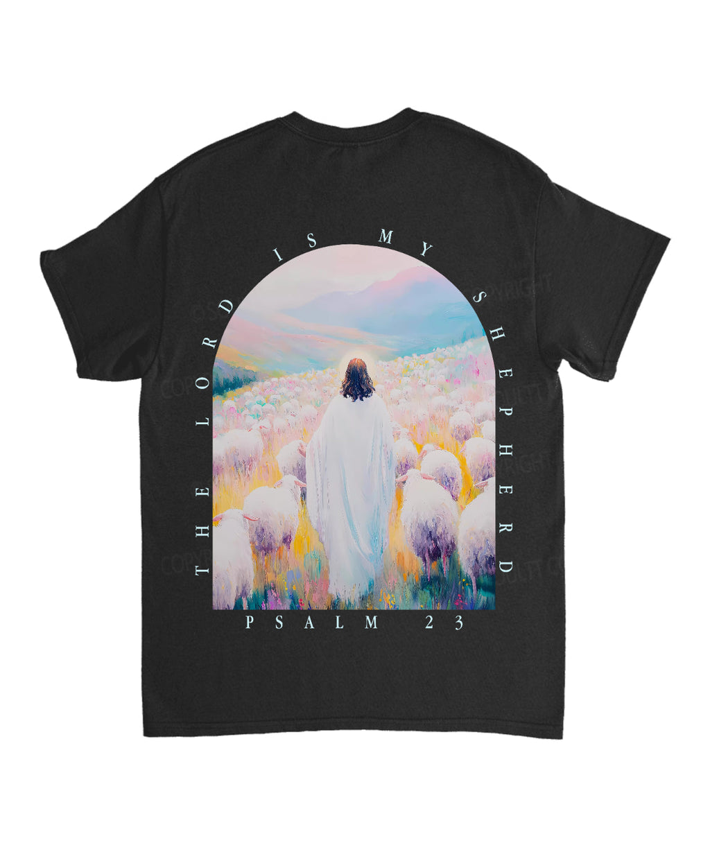 The Lord Is My Shepherd Double Sided Unisex Cotton Christian T-Shirt Style003 Hoodie, Sweatshirt | CiraTrend.com (Image 5)