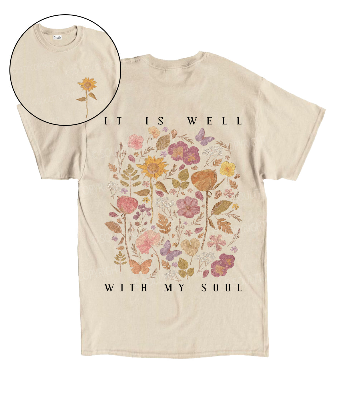 It Is Well With My Soul Double Sided Unisex Cotton Christian T-Shirt Style002 Hoodie, Sweatshirt | CiraTrend.com (Image 1)