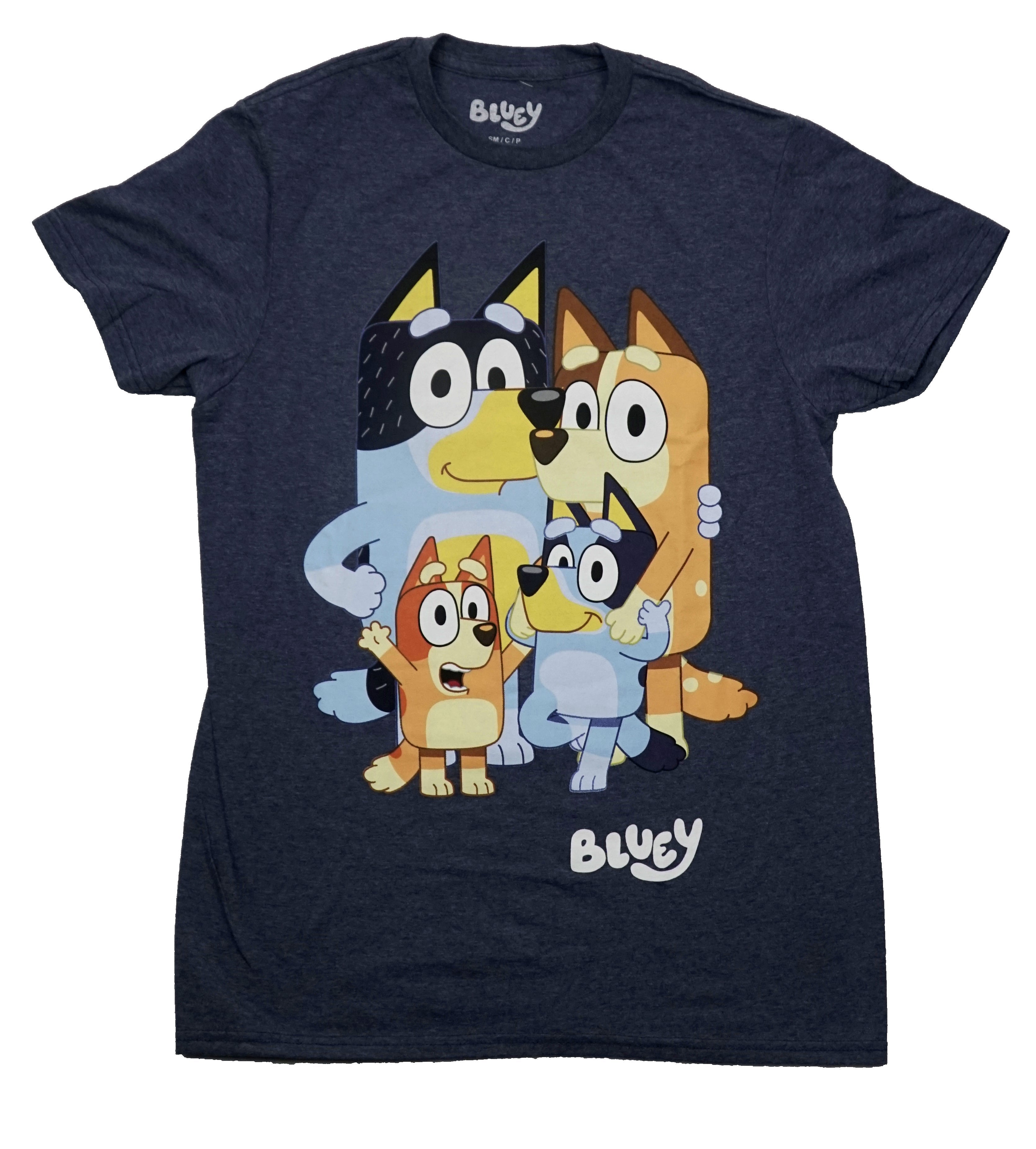 Bluey Mens T-Shirt -Chilli Bandit Bingo Bluey Over White Logo Hoodie, Sweatshirt | CiraTrend.com