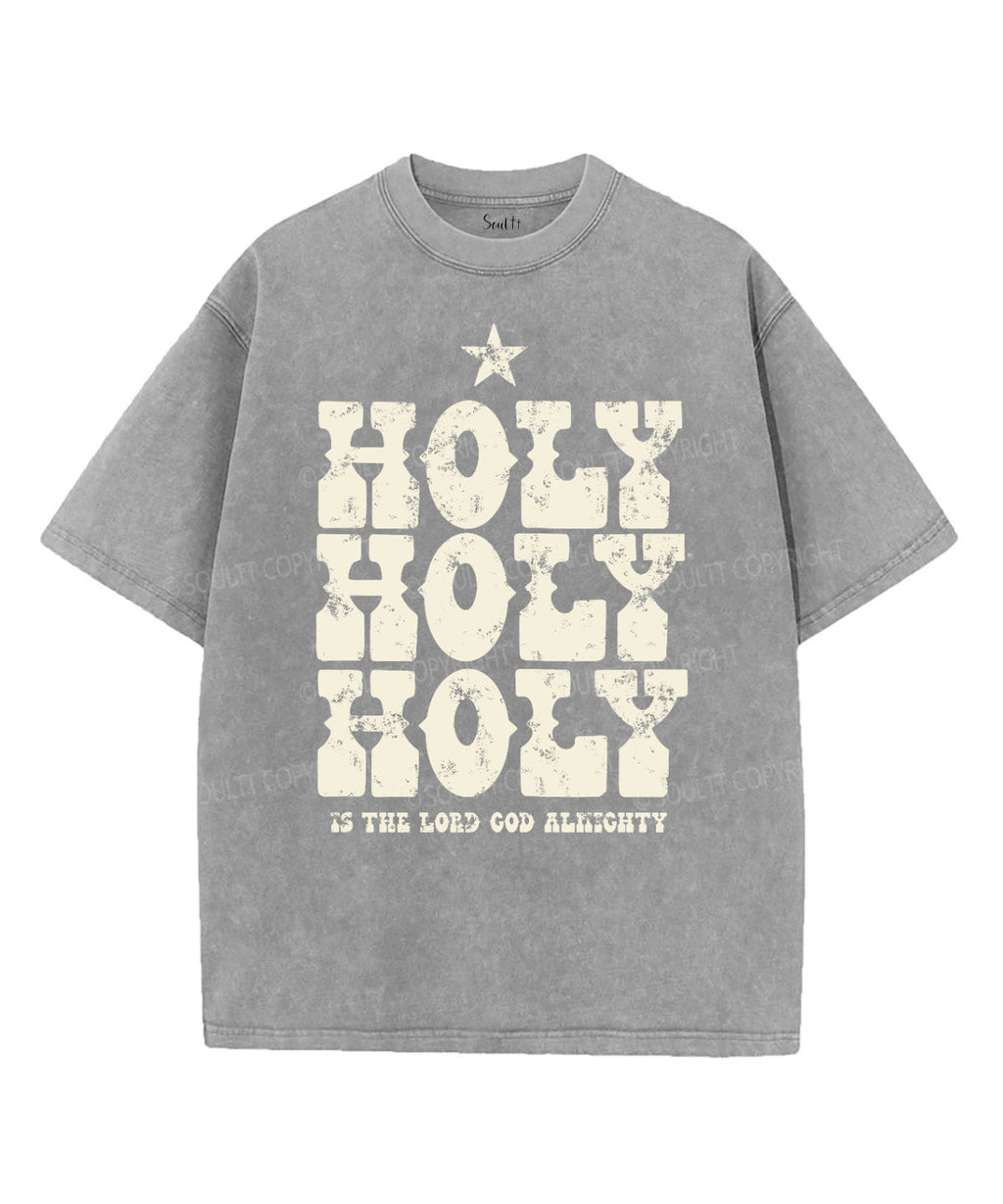 Holy Is The Lord God Almighty Washed Christian T-shirt Hoodie, Sweatshirt | CiraTrend.com (Image 4)