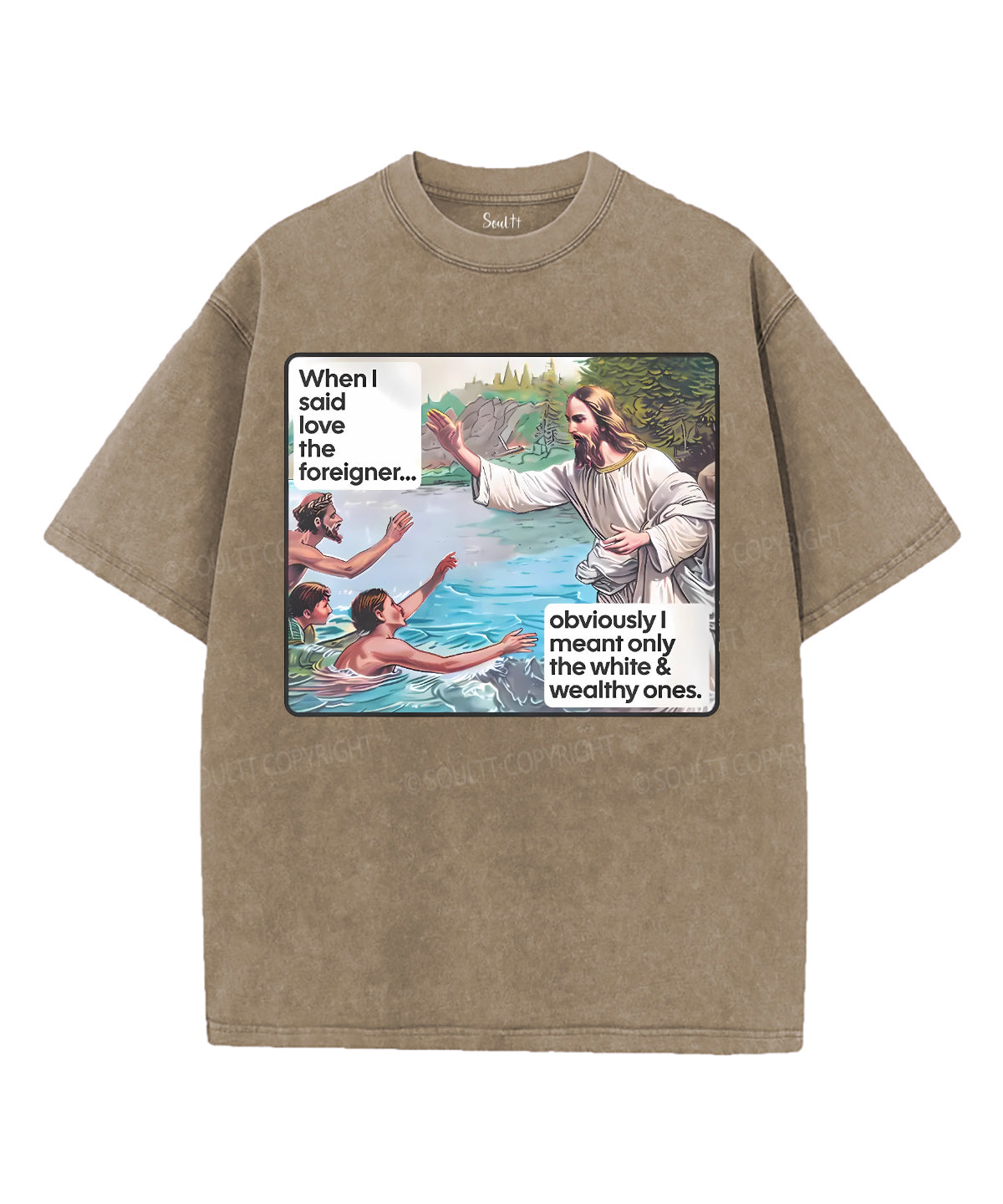 When I Said Love The Foreigner Unisex Washed Christian T-shirt Hoodie, Sweatshirt | CiraTrend.com (Image 5)