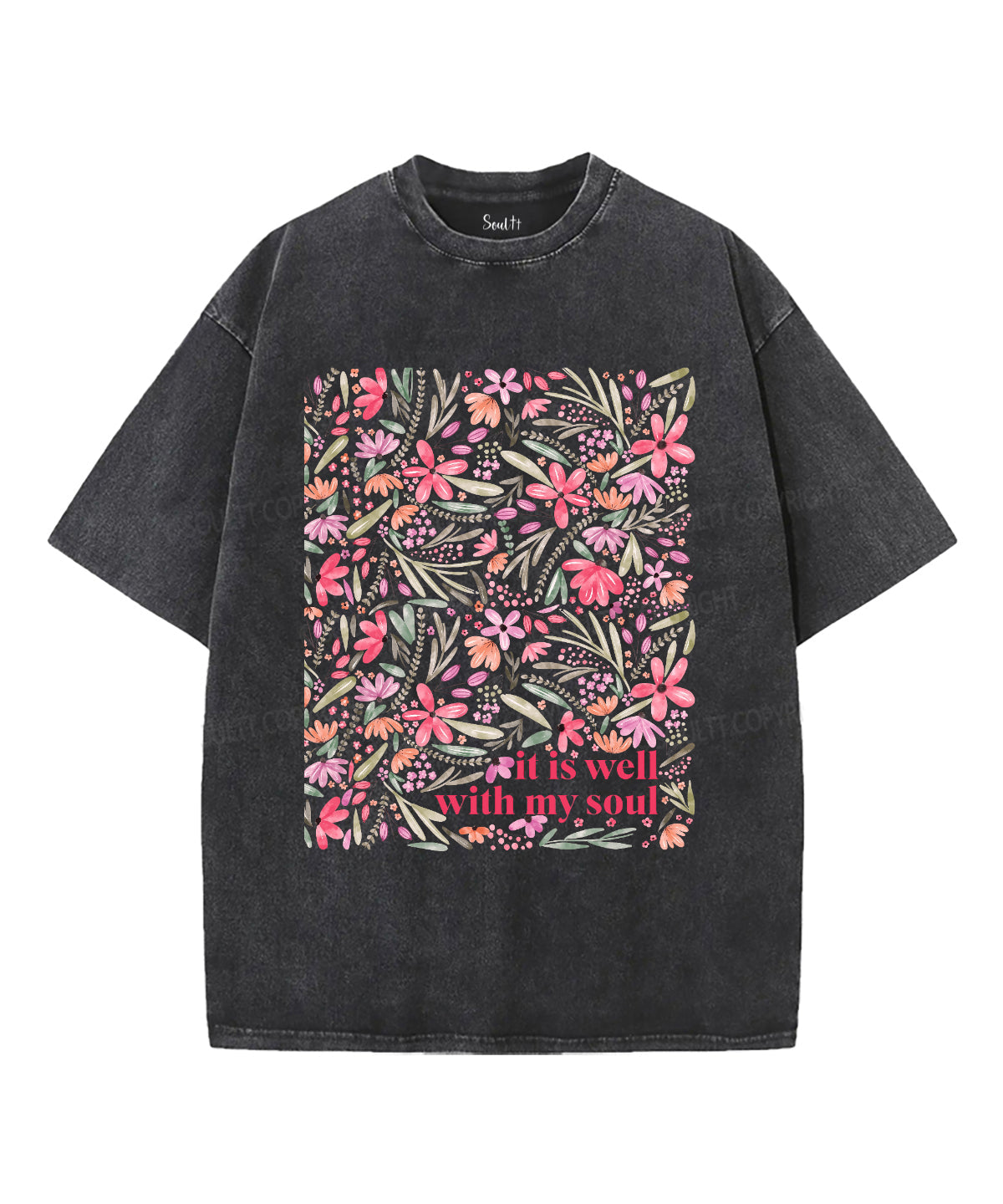 It Is Well With My Soul Unisex Washed Christian T-shirt Style015 Hoodie, Sweatshirt | CiraTrend.com (Image 1)