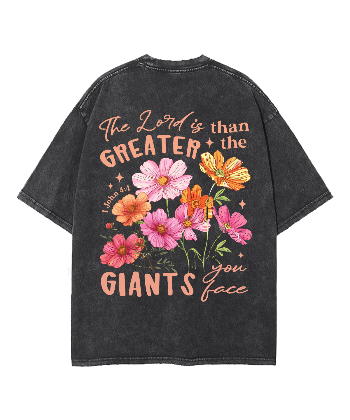 Greater Giants Double Sided Unisex Washed Christian T-shirt Hoodie, Sweatshirt | CiraTrend.com (Image 4)