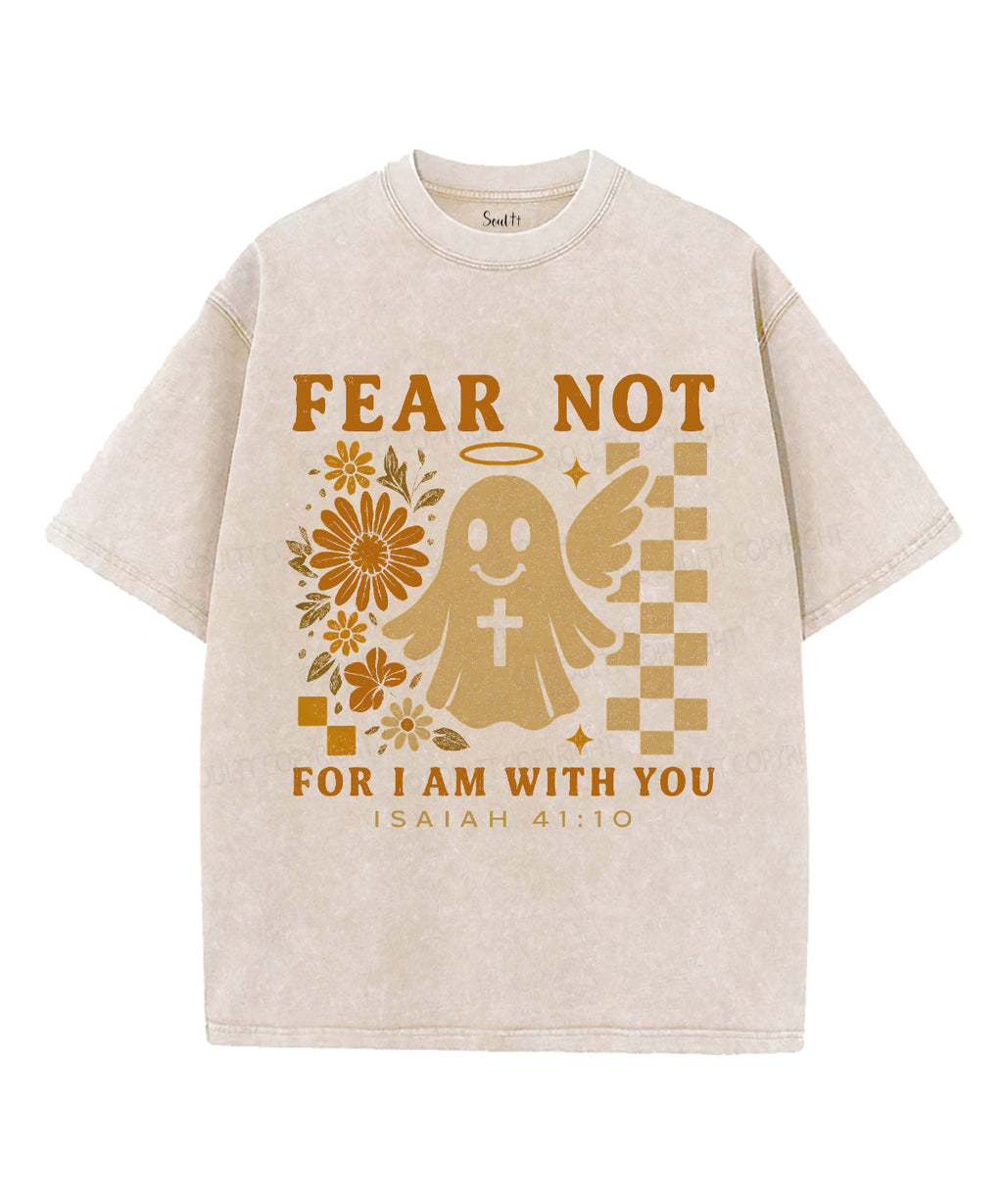 Fear Not For I Am With You Unisex Washed Christian T-shirt Hoodie, Sweatshirt | CiraTrend.com (Image 1)