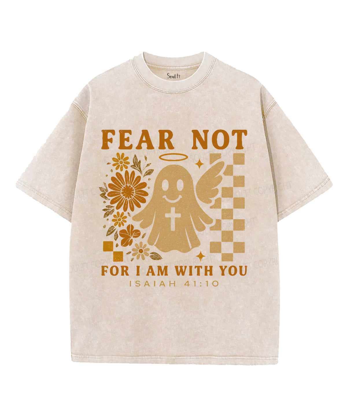 Fear Not For I Am With You Unisex Washed Christian T-shirt Hoodie, Sweatshirt | CiraTrend.com (Image 1)