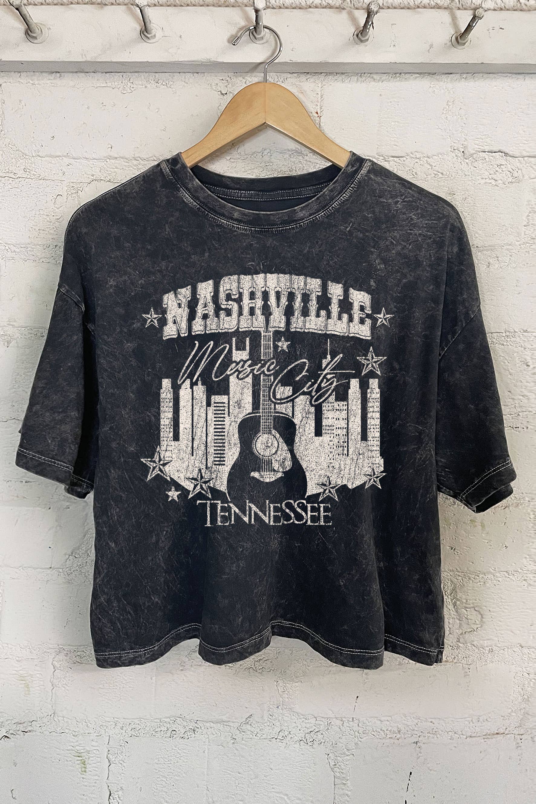 Nashville Music City Graphic Crop Top