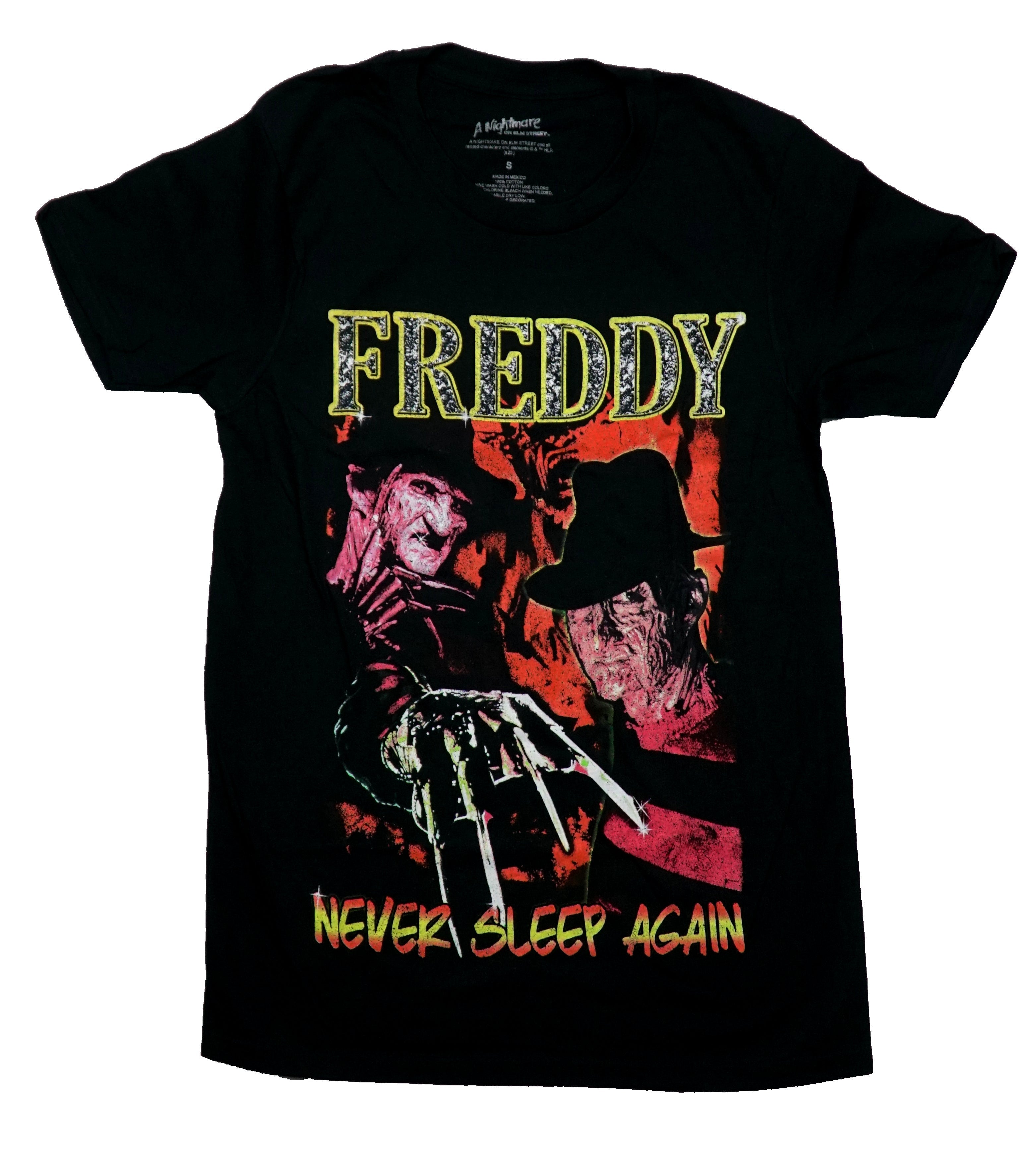 Nightmare on Elm Street Mens T-Shirt - Freddy Iced Out Name Never Sleep Again Hoodie, Sweatshirt | CiraTrend.com