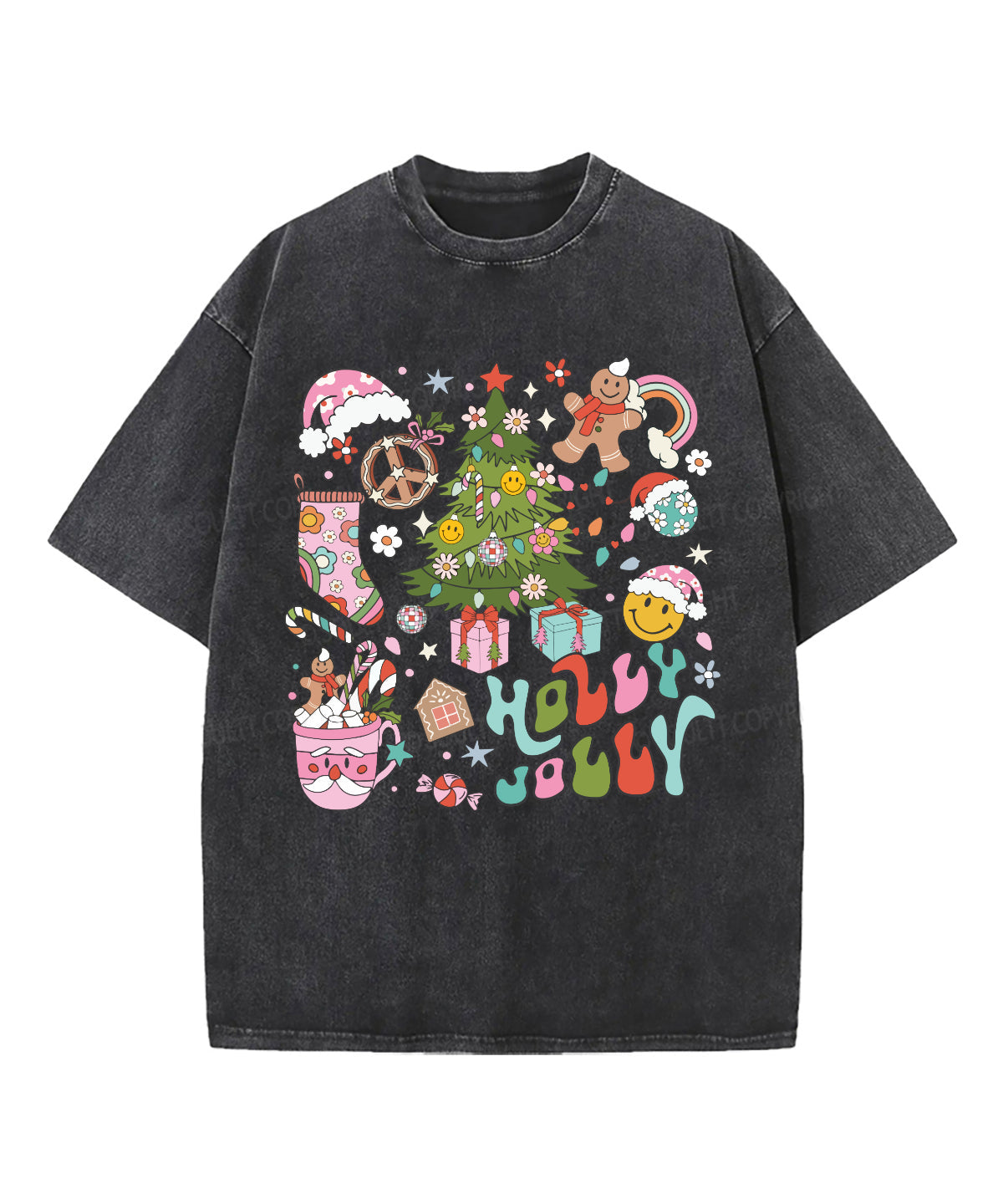 Holly Jolly Washed Christian T-Shirts, Hoodie, Sweatshirt