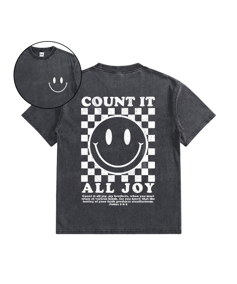 Count All Joy Double Sided Washed Christian T-Shirts, Hoodie, Sweatshirt