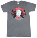 Alfred Hitchcock Mens T-Shirt - Drawn Portrait in Red Circle of Birds Hoodie, Sweatshirt | CiraTrend.com