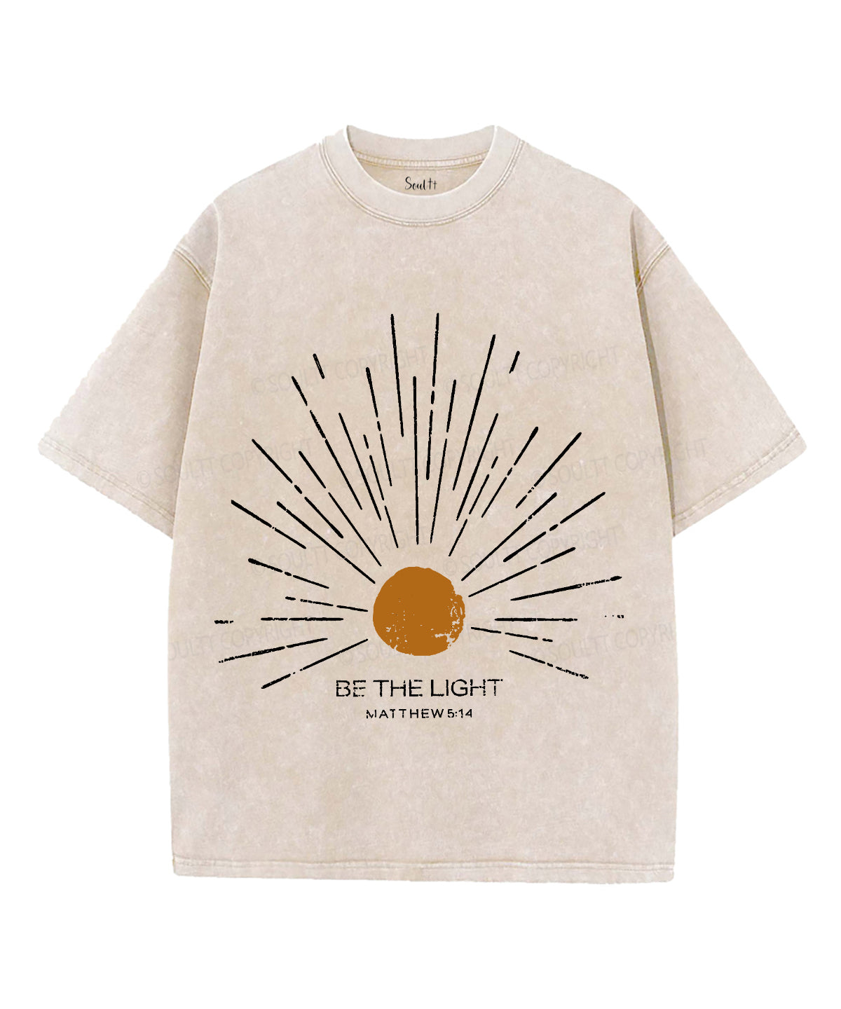 Be The Light Unisex Washed Christian T-shirt Style001 Hoodie, Sweatshirt | CiraTrend.com (Image 4)