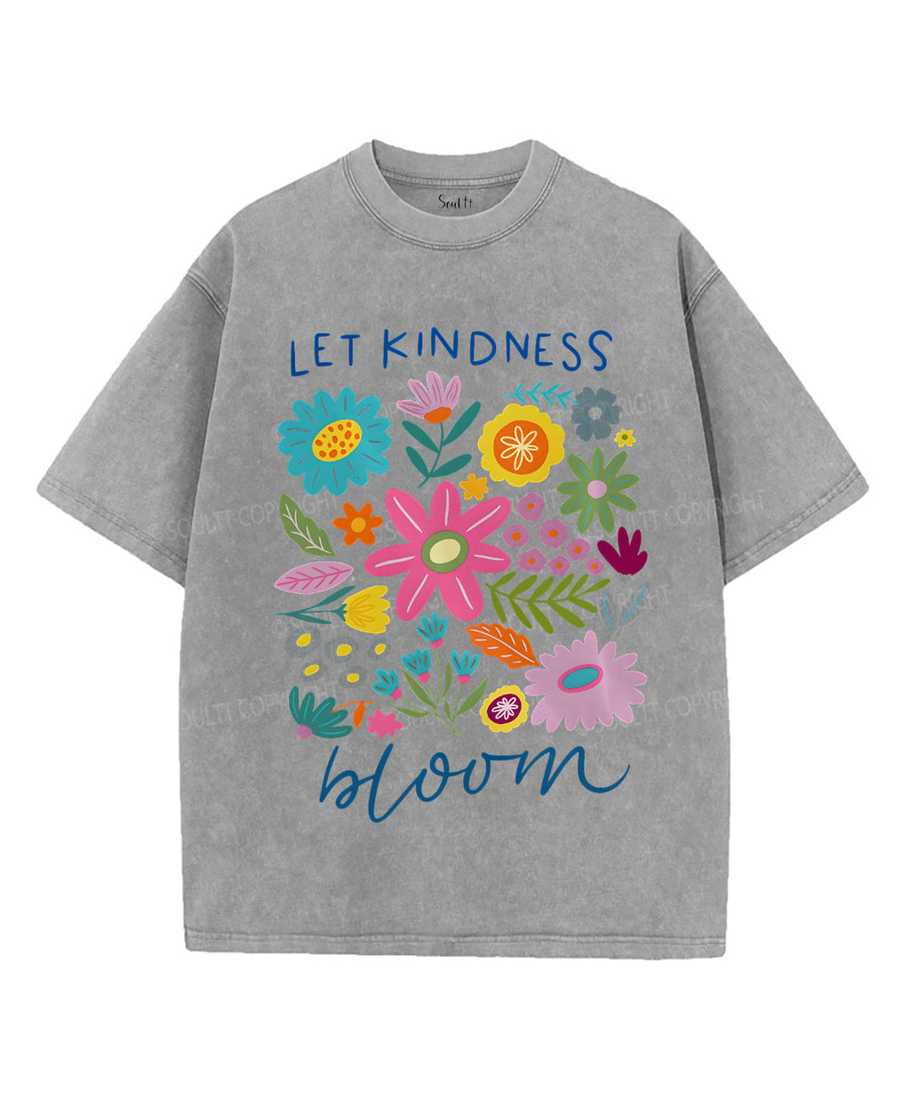 Let Kindness Bloom Unisex Washed Christian T-shirt Hoodie, Sweatshirt | CiraTrend.com (Image 3)