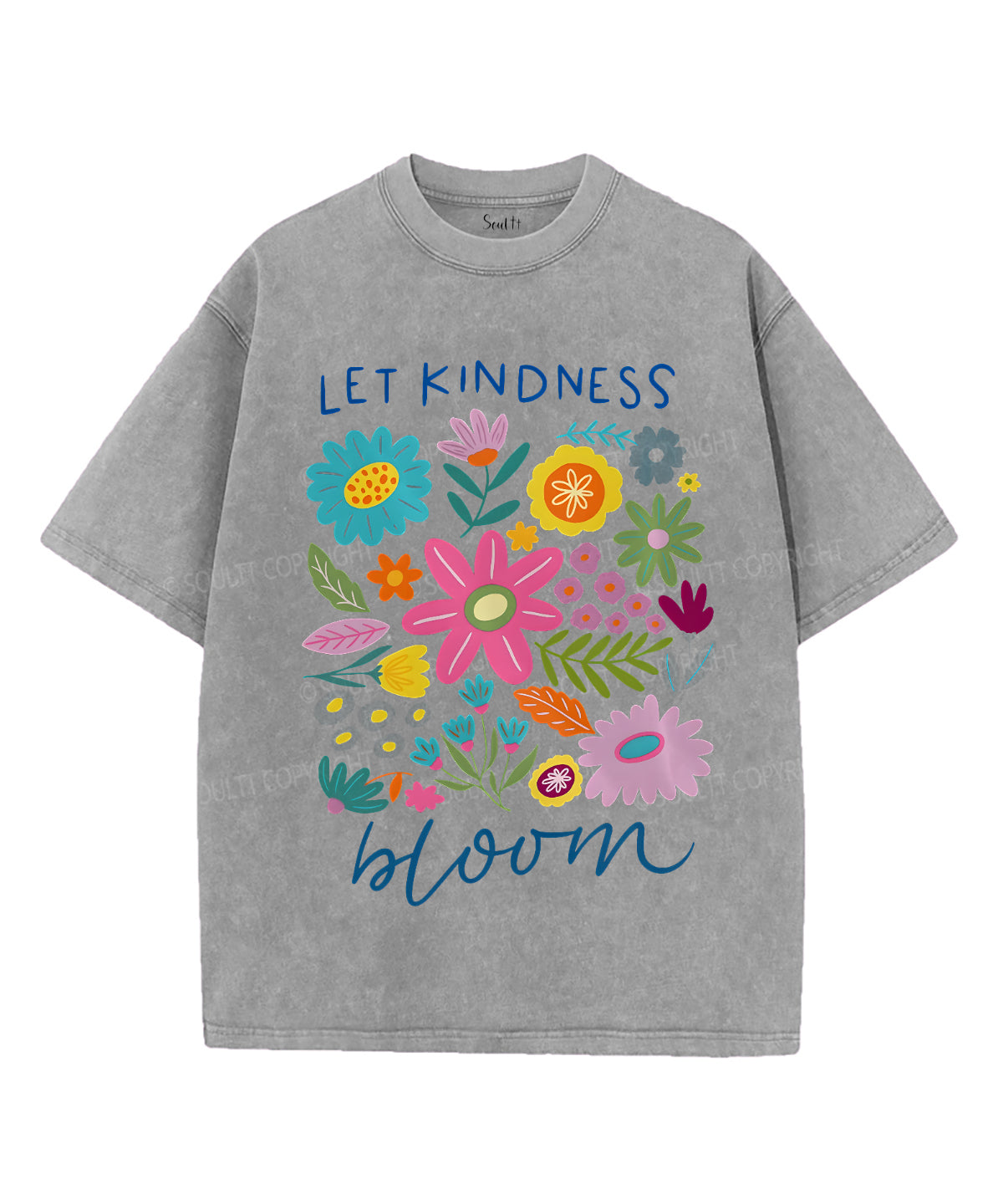 Let Kindness Bloom Unisex Washed Christian T-shirt Hoodie, Sweatshirt | CiraTrend.com (Image 3)