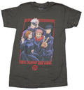Jujutsu Kaisen Mens T-Shirt - Character Group in Red Line Group Hoodie, Sweatshirt | CiraTrend.com