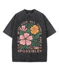 All Things Are Possible Unisex Washed Christian T-shirt Hoodie, Sweatshirt | CiraTrend.com (Image 1)