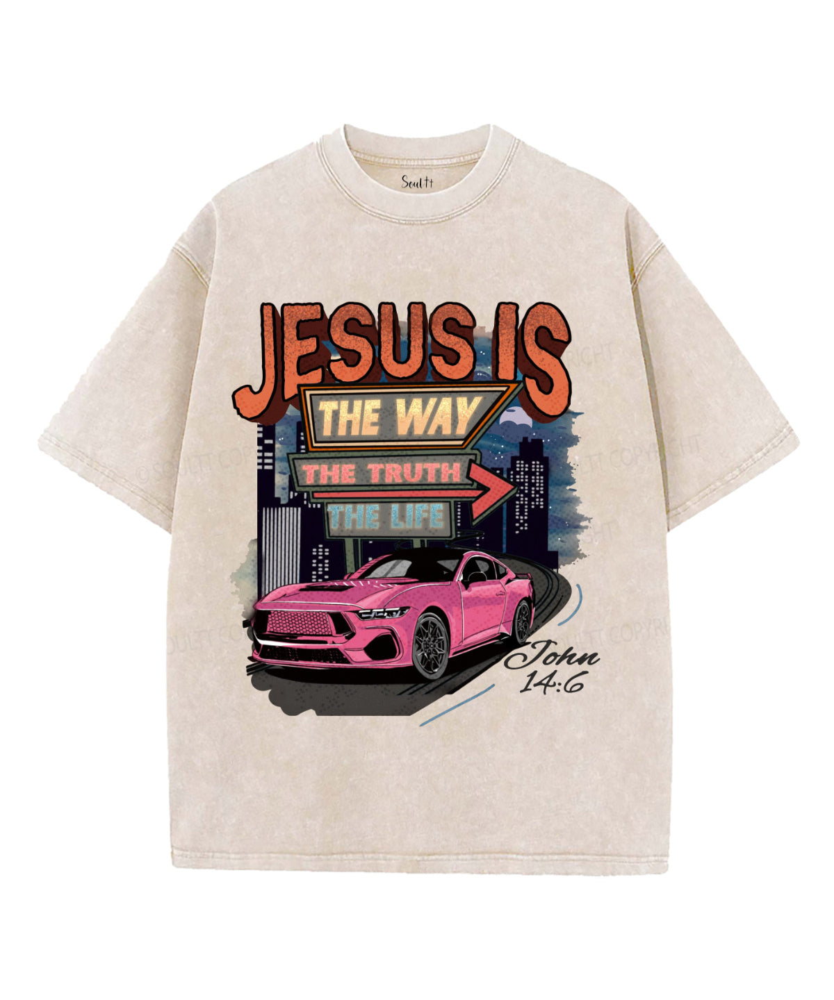 Jesus Is Way Truth Life Washed Christian T-Shirts, Hoodie, Sweatshirt