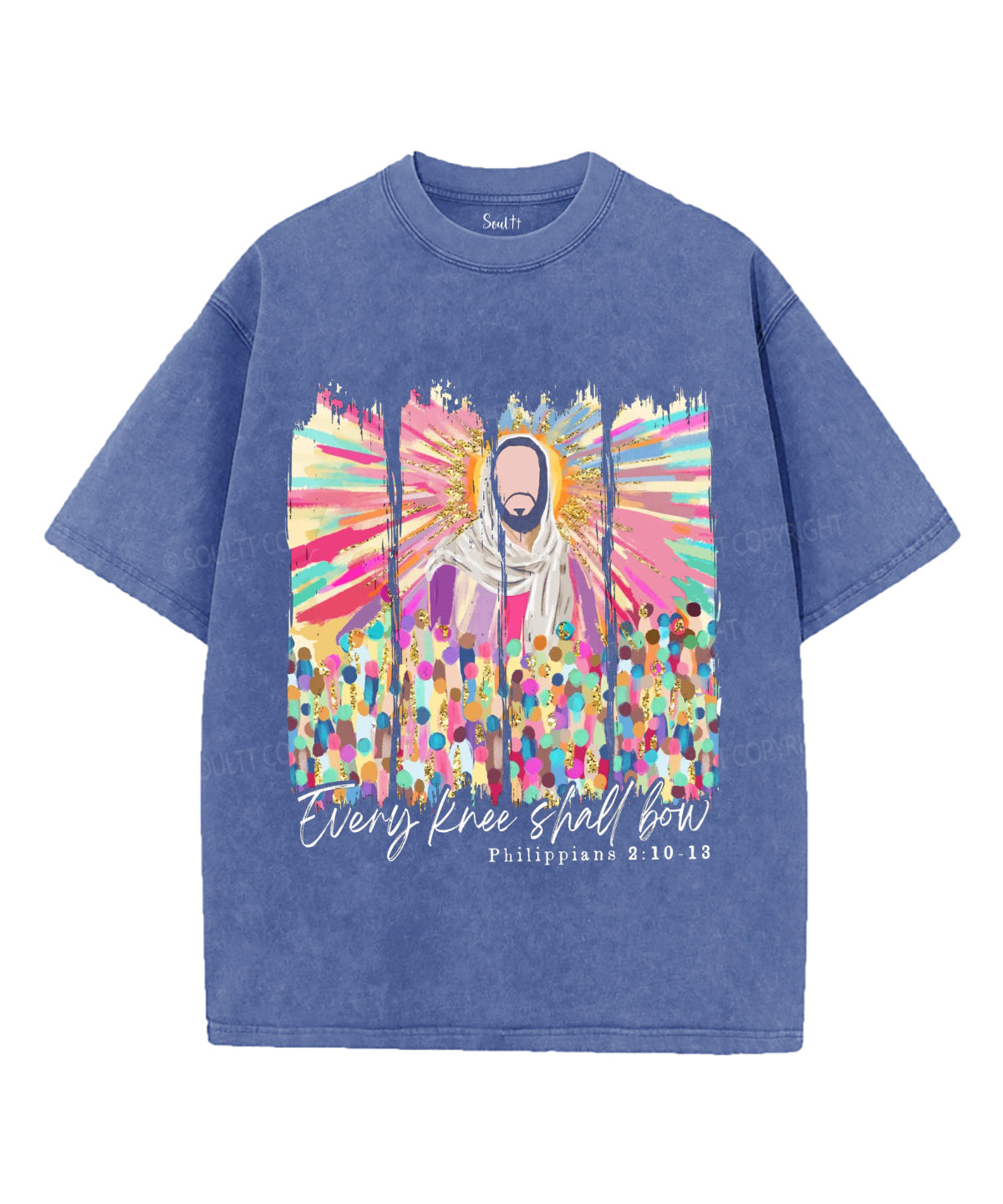 Every Knee Shall Bow Unisex Washed Christian T-shirt Hoodie, Sweatshirt | CiraTrend.com (Image 3)