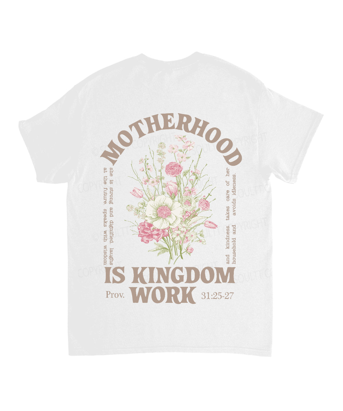 Motherhood Is Kingdom Work Double Sided Unisex Cotton Christian T-Shirt Style005 Hoodie, Sweatshirt | CiraTrend.com (Image 3)