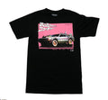 Back to the Future Mens T-Shirt - DeLorean Below Kanji Pink Background Hoodie, Sweatshirt | CiraTrend.com